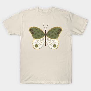 Green and ivory butterfly T-Shirt